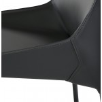 Delphine Dark Grey Leather Dining Chair, HGND212