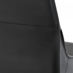 Delphine Black Leather Dining Chair