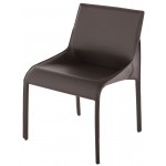 Delphine Brown Leather Dining Chair