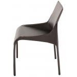 Delphine Brown Leather Dining Chair