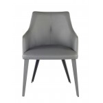 Renee Grey Naugahyde Dining Chair