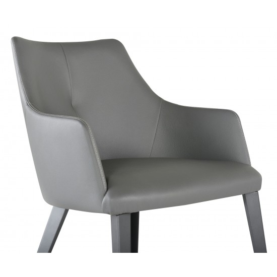 Renee Grey Naugahyde Dining Chair