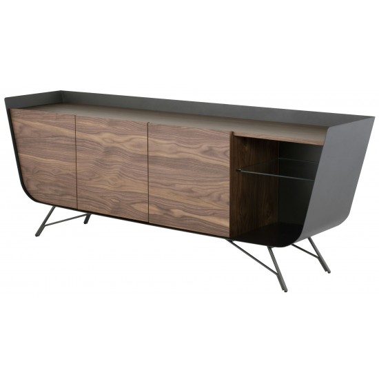 Noori Walnut Wood Sideboard Cabinet, HGNE115