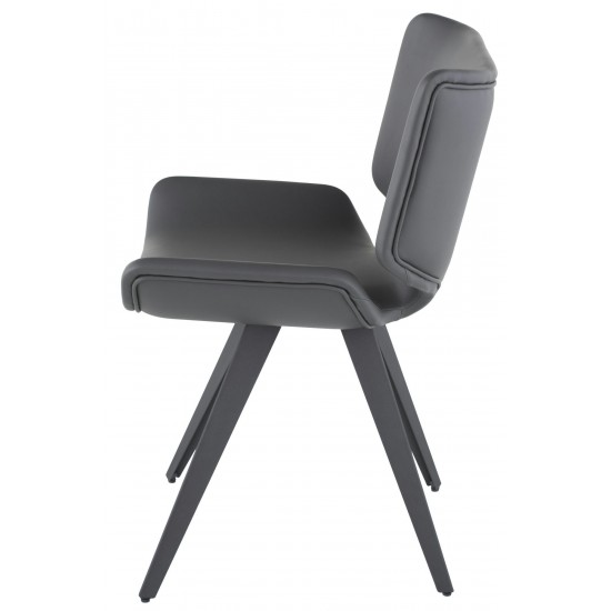 Astra Grey Naugahyde Dining Chair