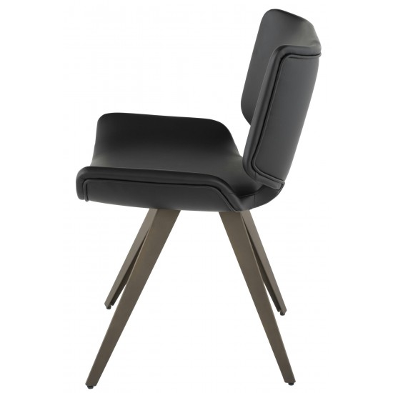 Astra Black Naugahyde Dining Chair