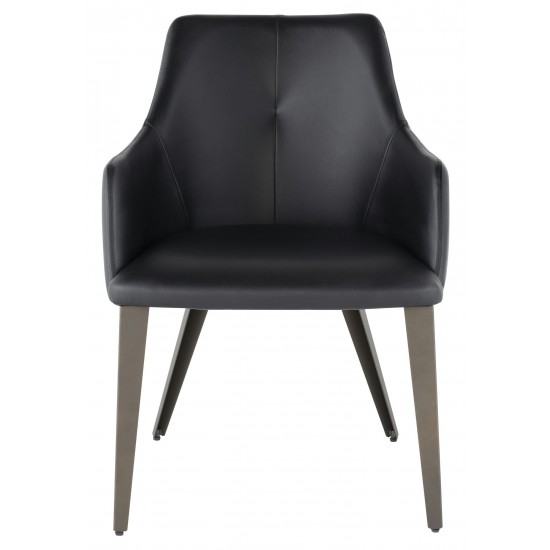 Renee Black Naugahyde Dining Chair