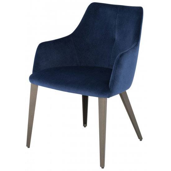 Renee Petrol Fabric Dining Chair