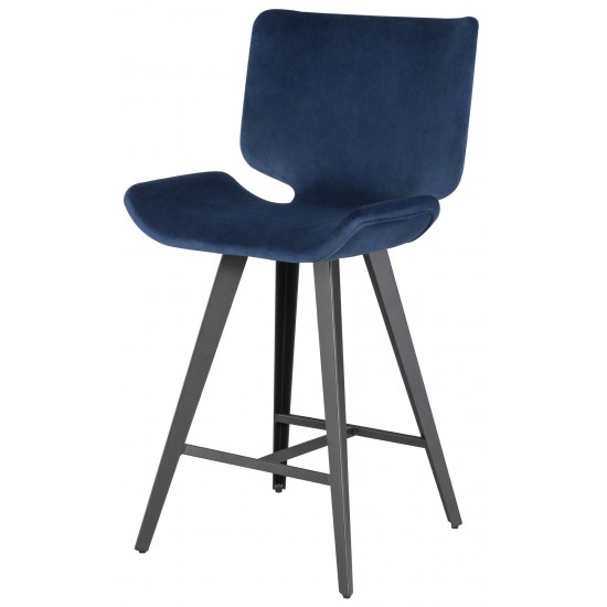 Astra Petrol Fabric Counter Stool