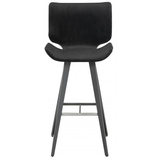 Astra Shadow Grey Fabric Bar Stool