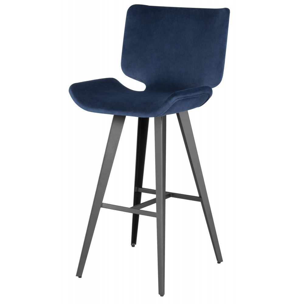 Astra Petrol Fabric Bar Stool