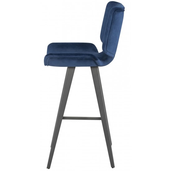 Astra Petrol Fabric Bar Stool