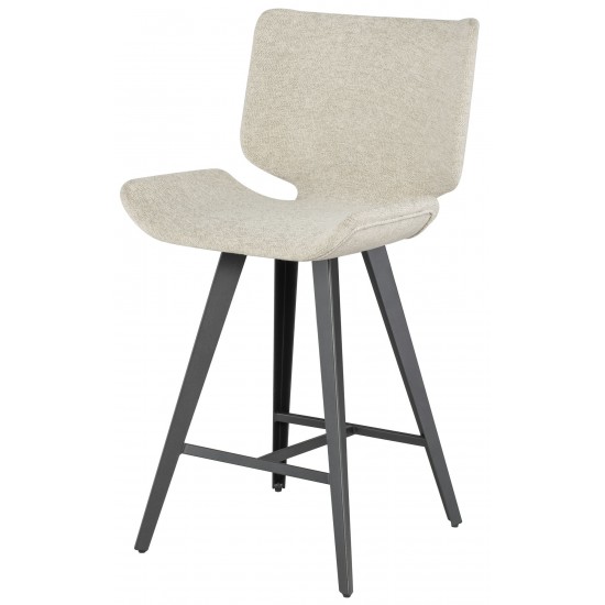 Astra Shell Fabric Counter Stool