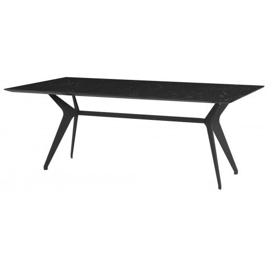 Daniele Black Ceramic Dining Table, HGNE268