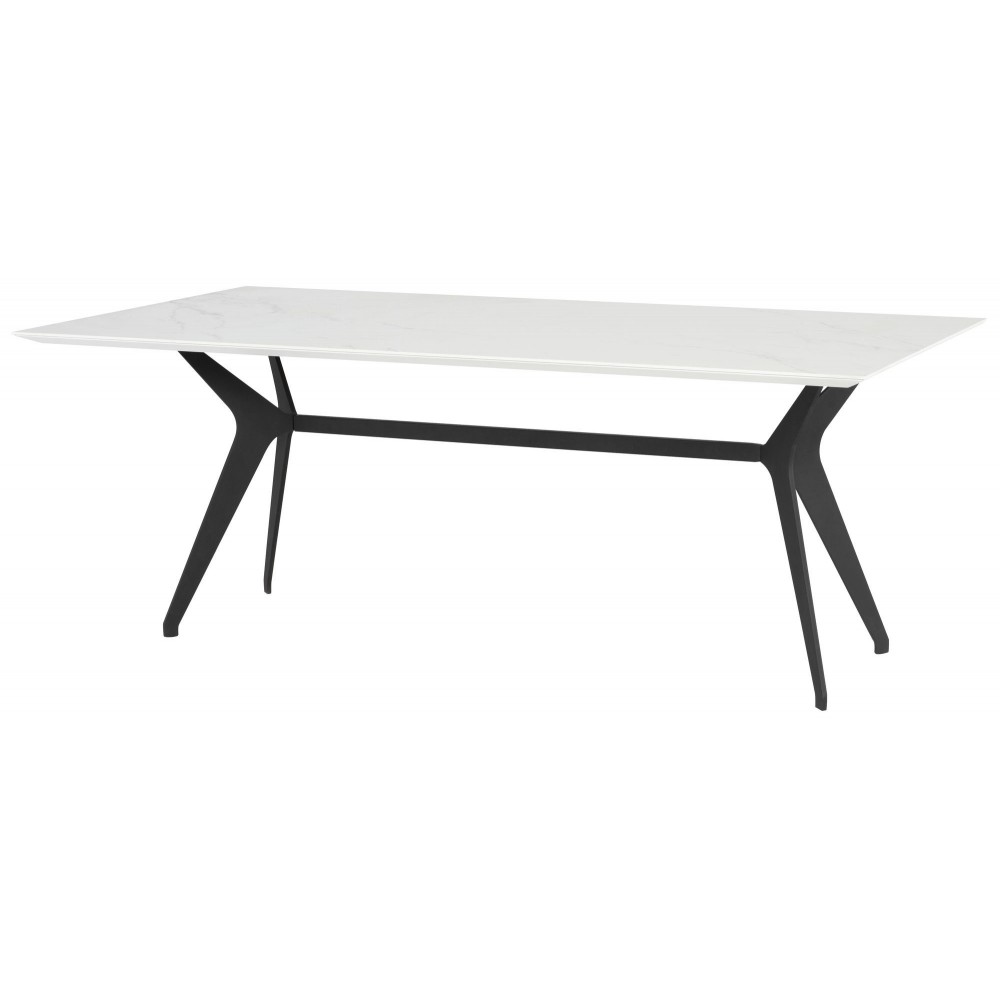 Daniele White Ceramic Dining Table, HGNE272