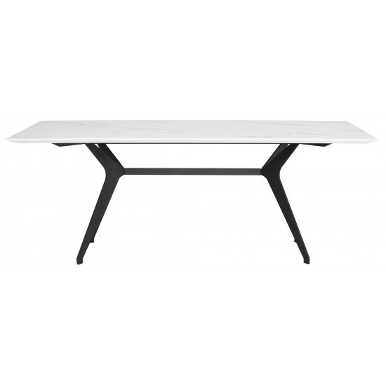 Daniele White Ceramic Dining Table, HGNE272