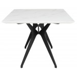 Daniele White Ceramic Dining Table, HGNE272