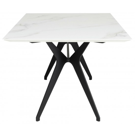 Daniele White Ceramic Dining Table, HGNE273