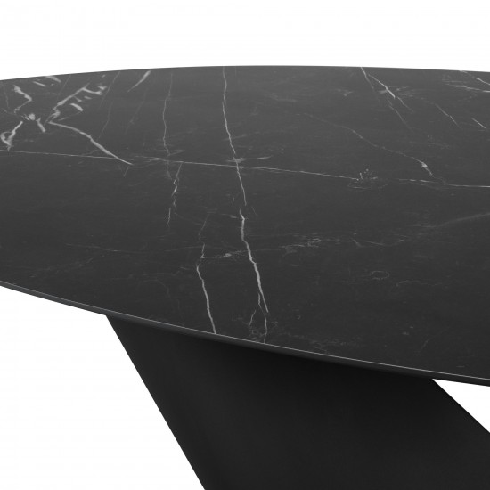 Oblo Black Ceramic Dining Table, HGNE279