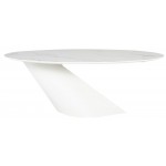 Oblo White Ceramic Dining Table, HGNE282