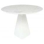 Oblo White Ceramic Dining Table, HGNE282