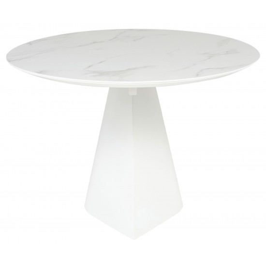 Oblo White Ceramic Dining Table, HGNE282