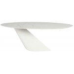 Oblo White Ceramic Dining Table, HGNE283