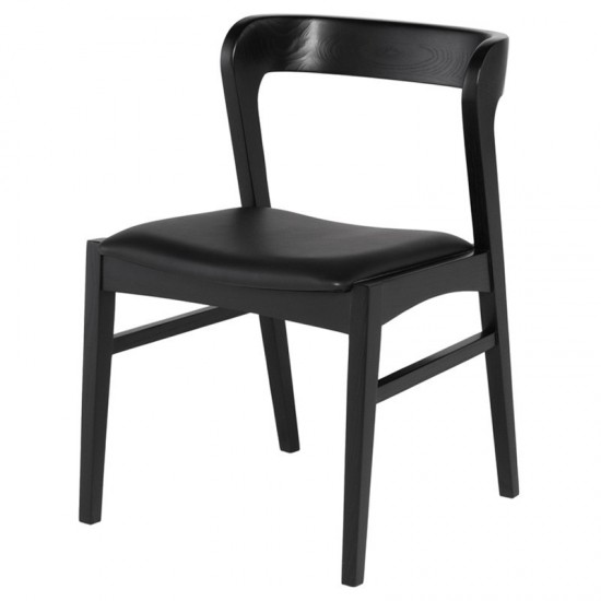 Bjorn Black Naugahyde Dining Chair, HGNH102