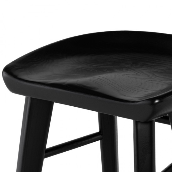 Kami Onyx Wood Counter Stool