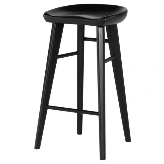 Kami Onyx Wood Bar Stool