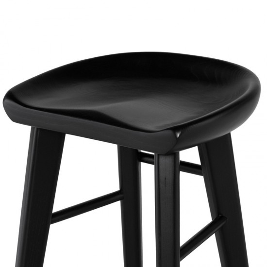 Kami Onyx Wood Bar Stool