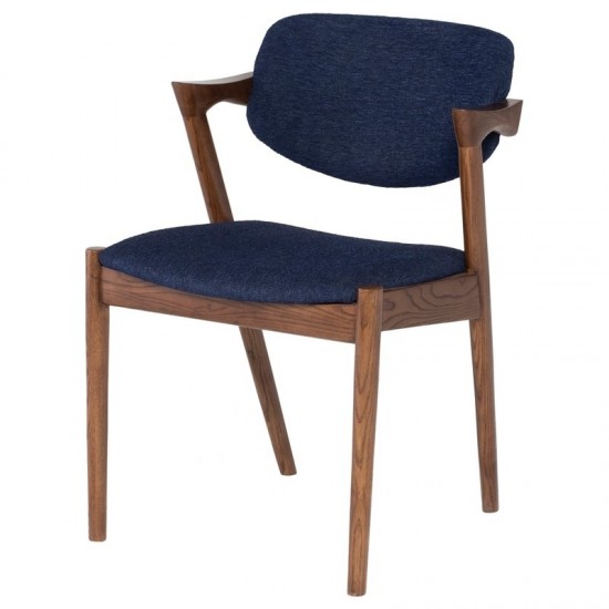 Kalli True Blue Fabric Dining Chair