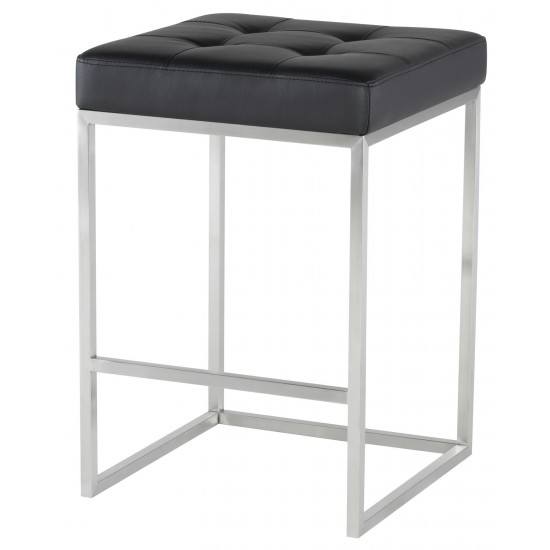 Chi Black Naugahyde Counter Stool, HGPA106