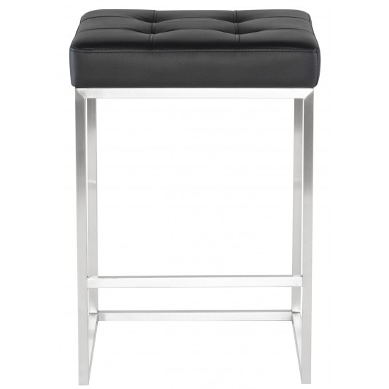 Chi Black Naugahyde Counter Stool, HGPA106