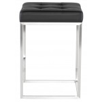 Chi Black Naugahyde Counter Stool, HGPA106