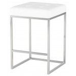 Chi White Naugahyde Counter Stool, HGPA107