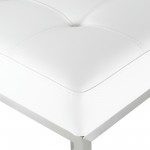 Chi White Naugahyde Counter Stool, HGPA107