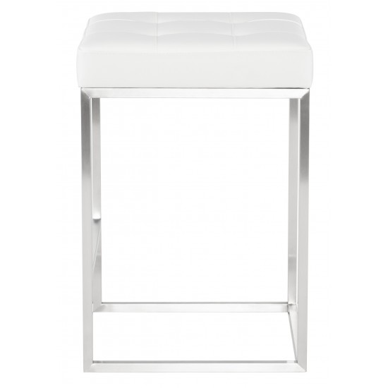 Chi White Naugahyde Counter Stool, HGPA107