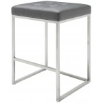 Chi Grey Naugahyde Counter Stool