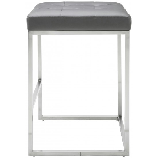 Chi Grey Naugahyde Counter Stool