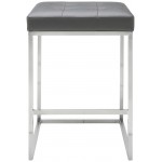 Chi Grey Naugahyde Counter Stool