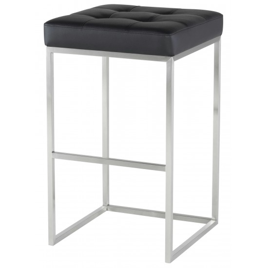 Chi Black Naugahyde Bar Stool, HGPA109