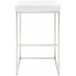 Chi White Naugahyde Bar Stool, HGPA110