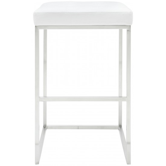 Chi White Naugahyde Bar Stool, HGPA110