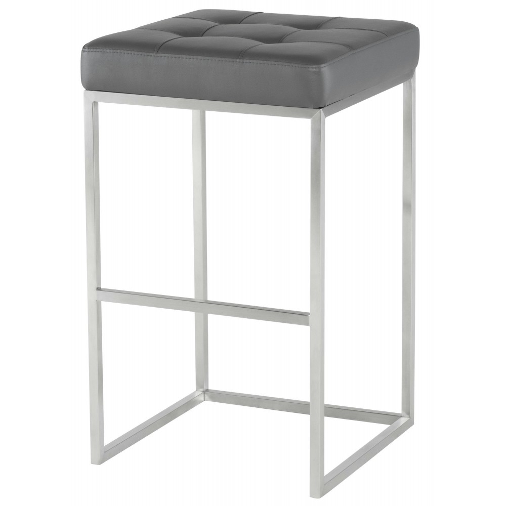 Chi Grey Naugahyde Bar Stool