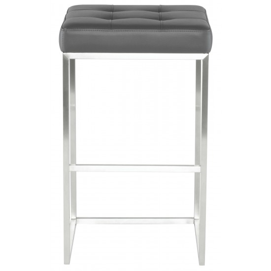 Chi Grey Naugahyde Bar Stool