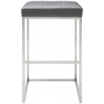 Chi Grey Naugahyde Bar Stool