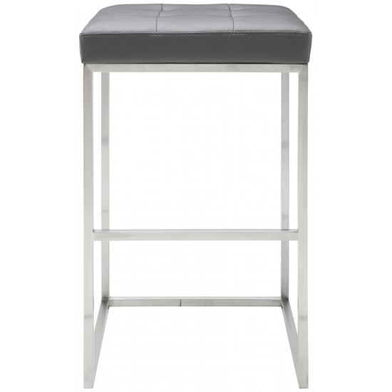 Chi Grey Naugahyde Bar Stool