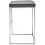 Chi Grey Naugahyde Bar Stool