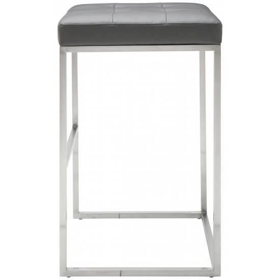 Chi Grey Naugahyde Bar Stool