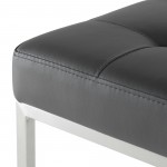 Chi Grey Naugahyde Bar Stool